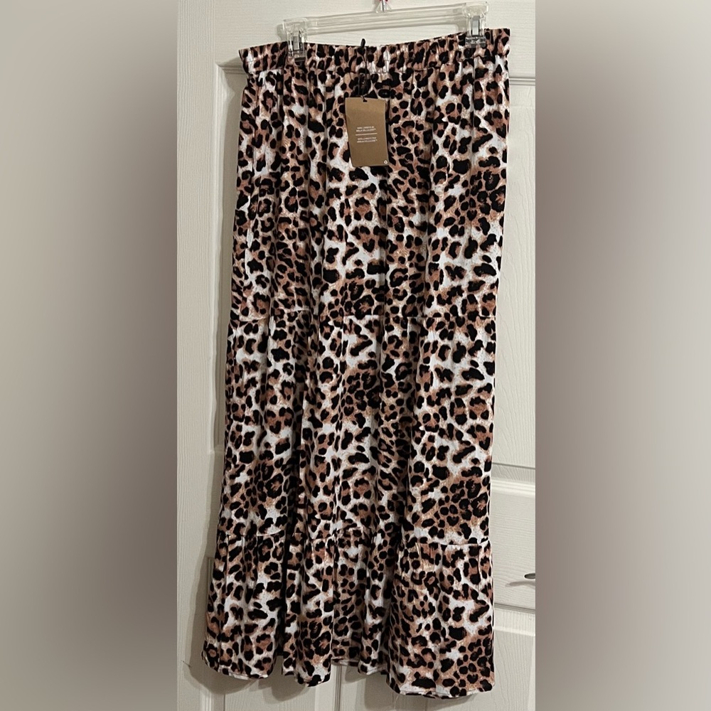 Vero Moda Maxi Animal Print Skirt Size L